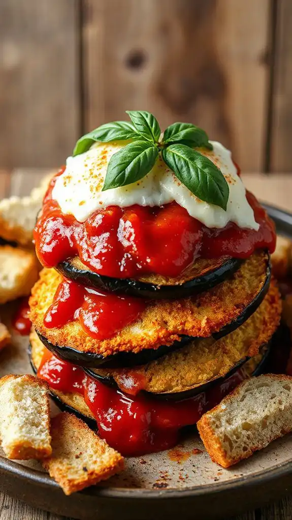 crispy eggplant layered dish