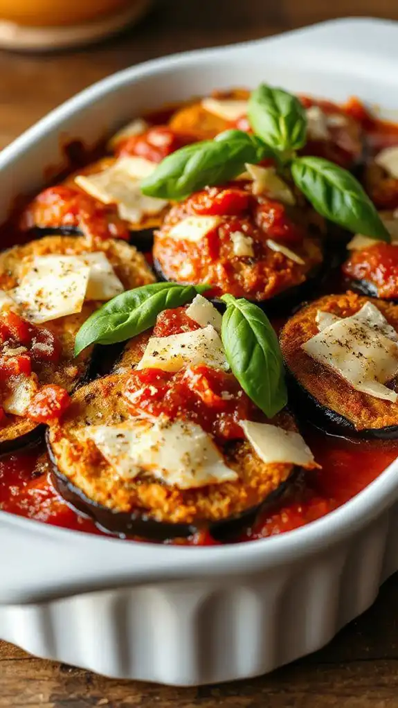 crispy eggplant with cheese