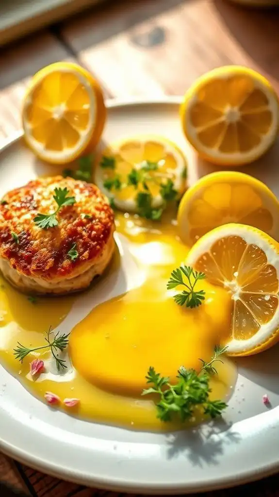 crispy lemon infused crab cakes