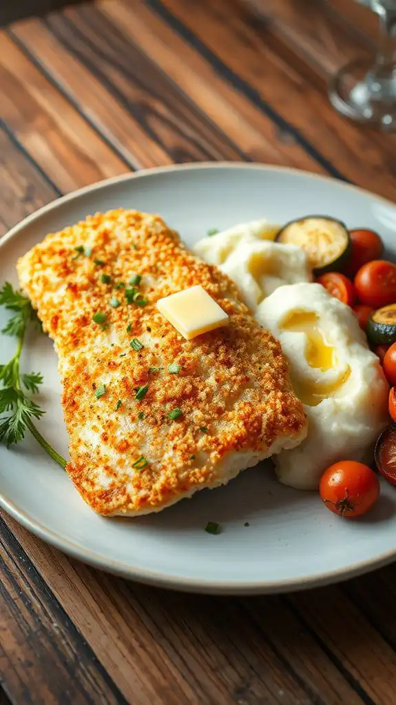crispy parmesan coated fish