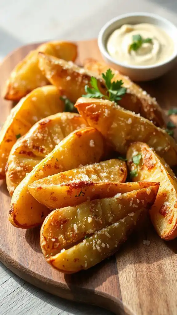 crispy parmesan potato wedges crispy parmesan potato wedges