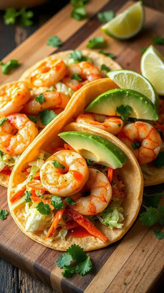 crispy shrimp with slaw