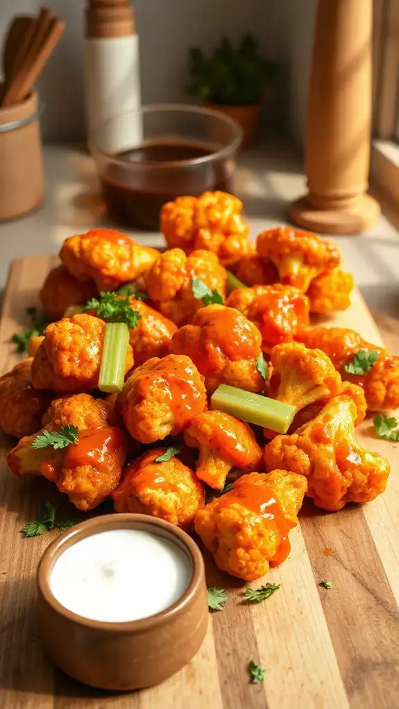 crispy spicy cauliflower bites