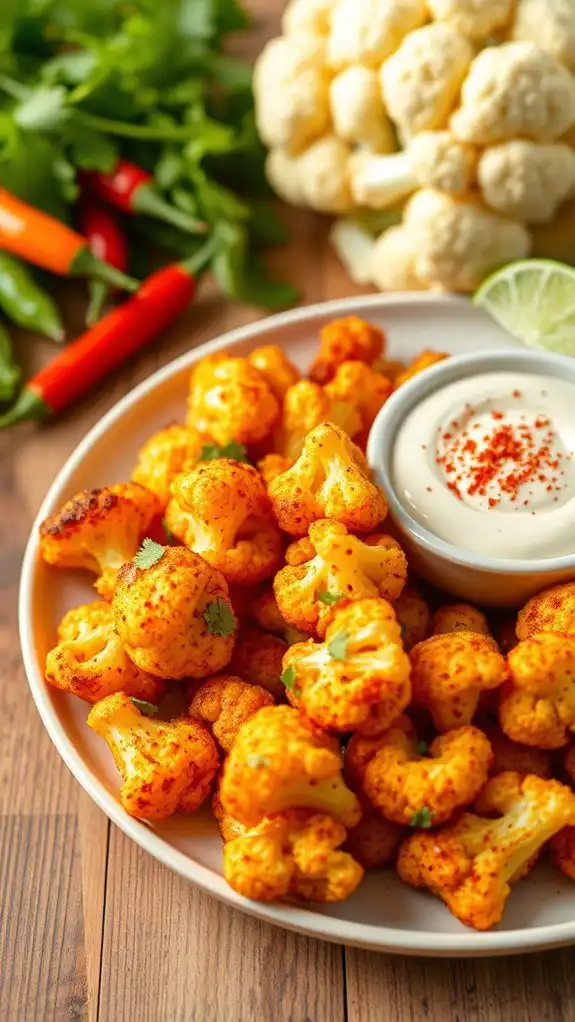 crispy spicy cauliflower bites