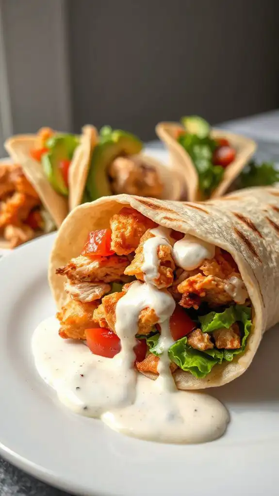 crunchy chicken ranch wrap