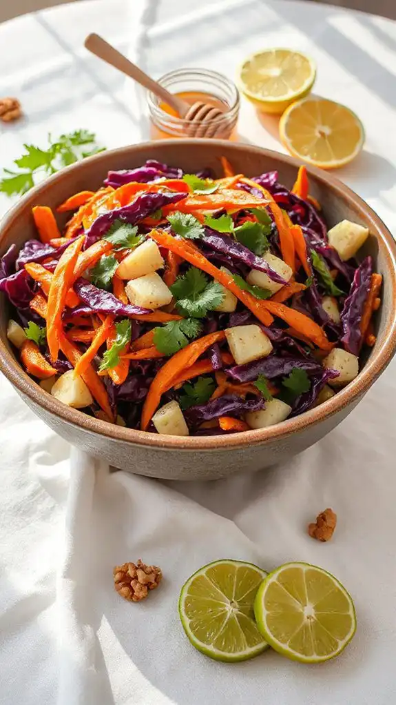 crunchy slaw with dressing