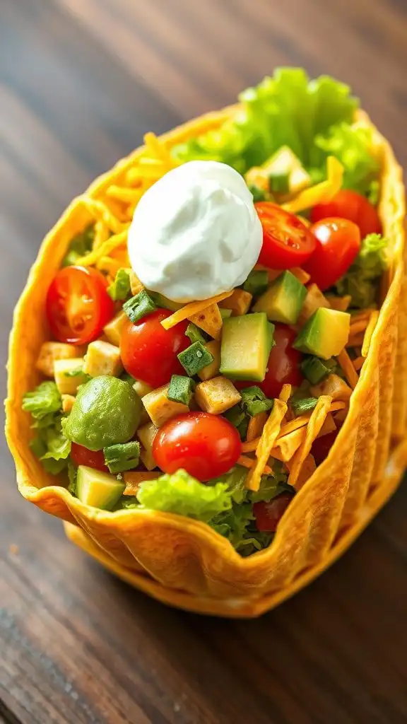 crunchy taco salad shell