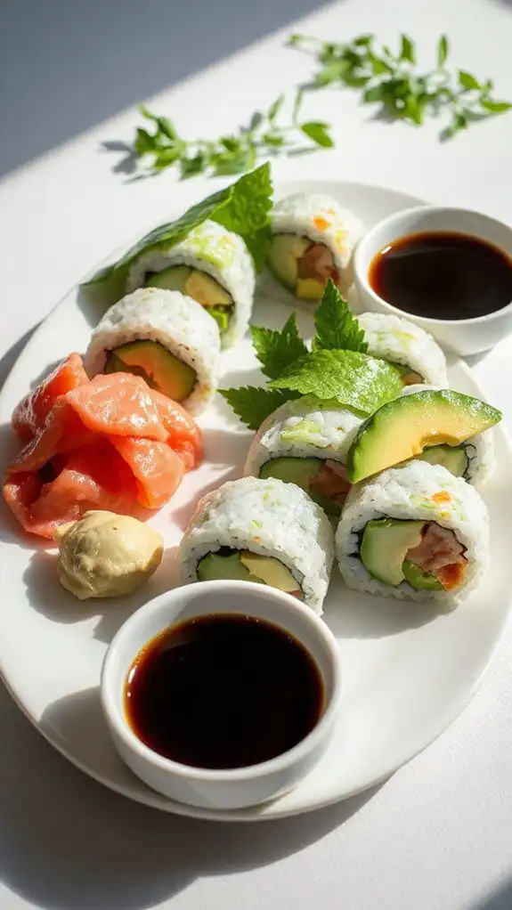 cucumber avocado sushi rolls