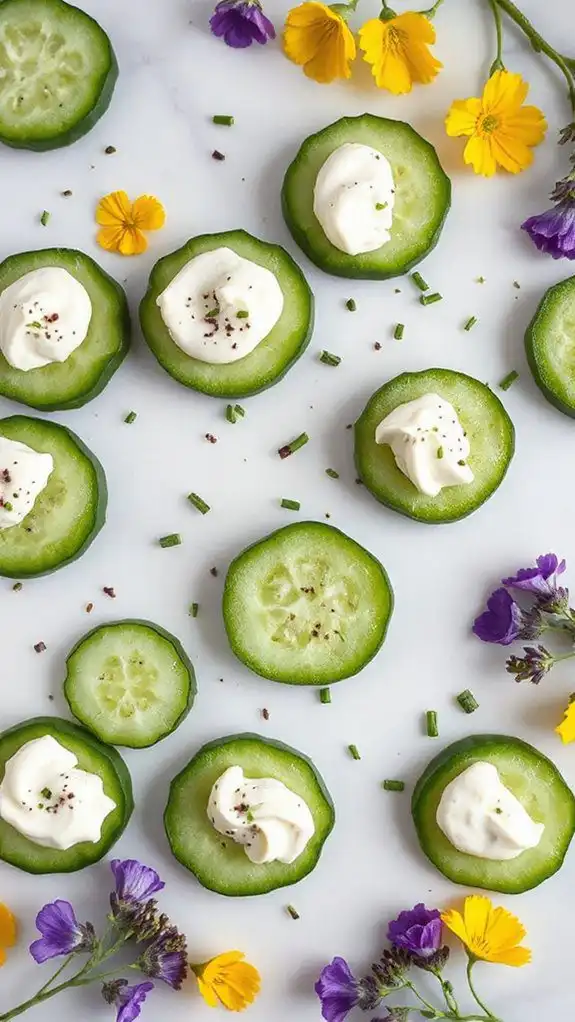 cucumber bites with cream cucumber bites with cream