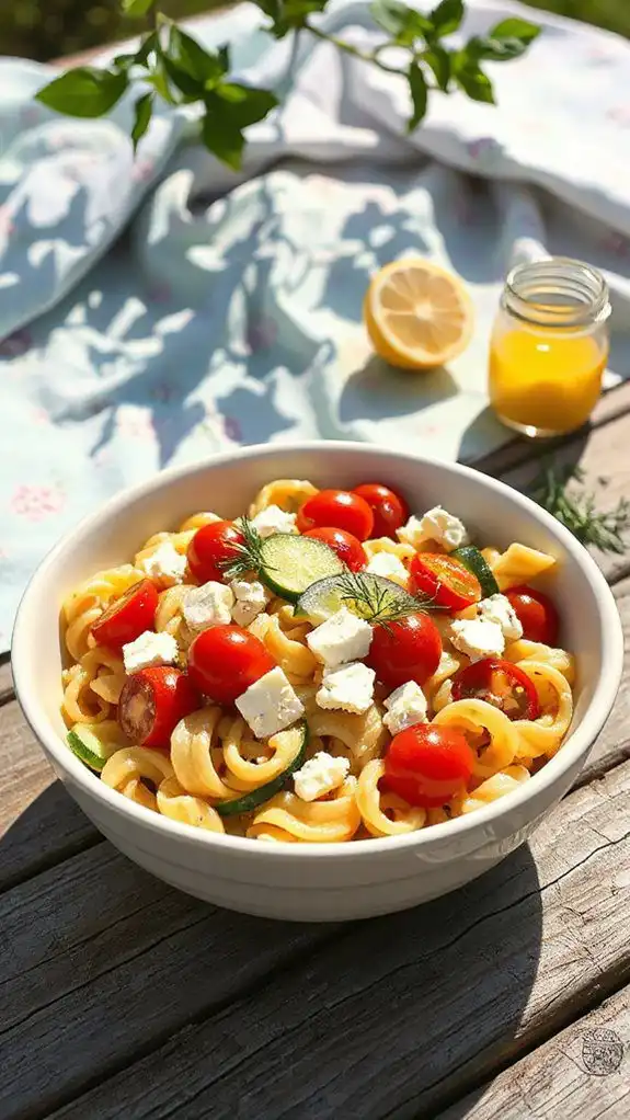cucumber feta pasta recipe