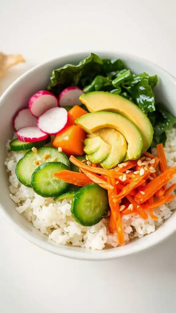 cucumber seaweed salad bowl