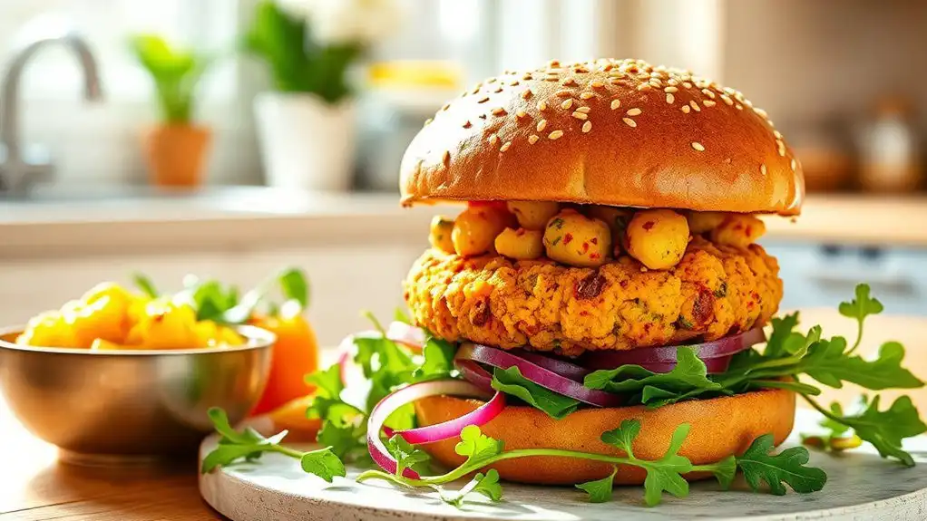 curried cauliflower burger recipe