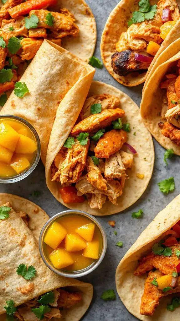 curry chicken mango wrap