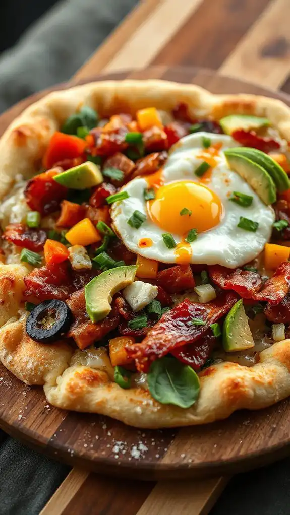 customizable breakfast pizza toppings