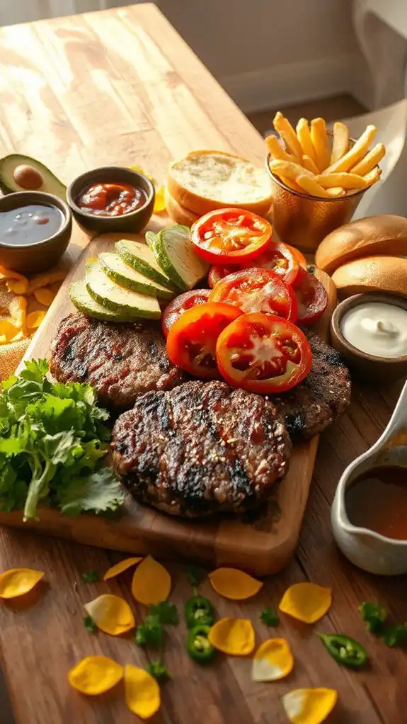 customizable burger creations available