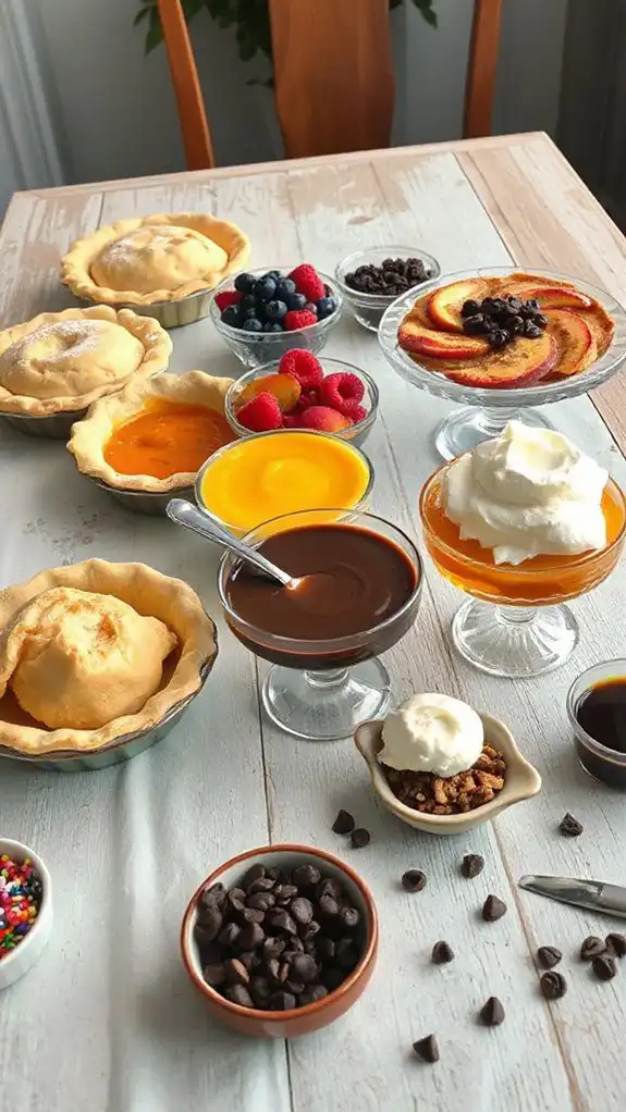 customizable pie dessert bar