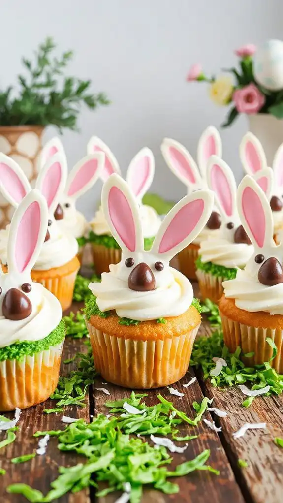 cute bunny themed cupcakes
