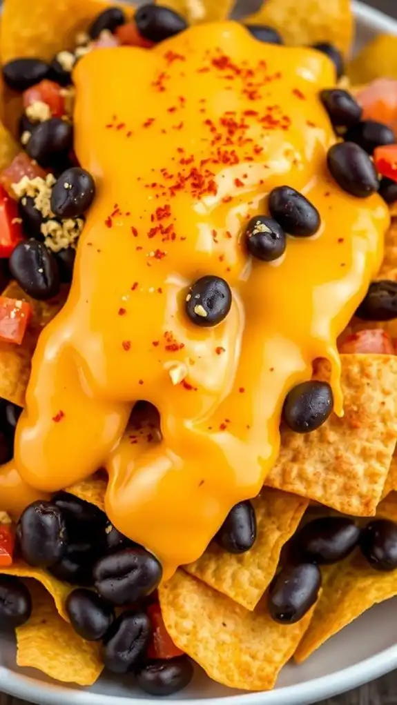 dairy free nachos with avocado