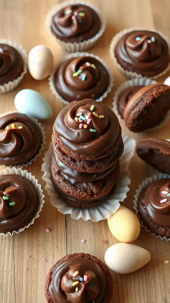 decadent chocolate cookie cups
