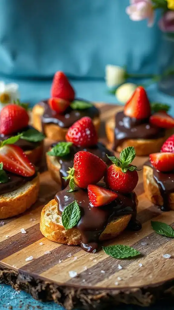 decadent chocolate strawberry appetizer