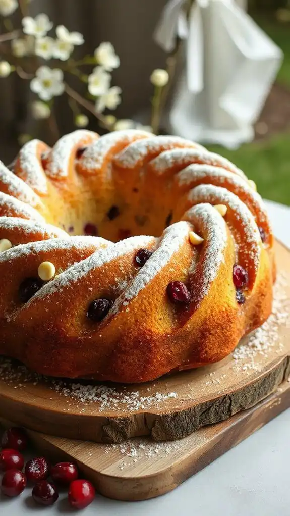 decadent dessert with cranberries decadent dessert with cranberries