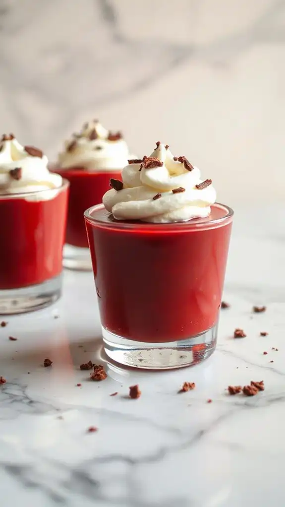 decadent dessert with vodka