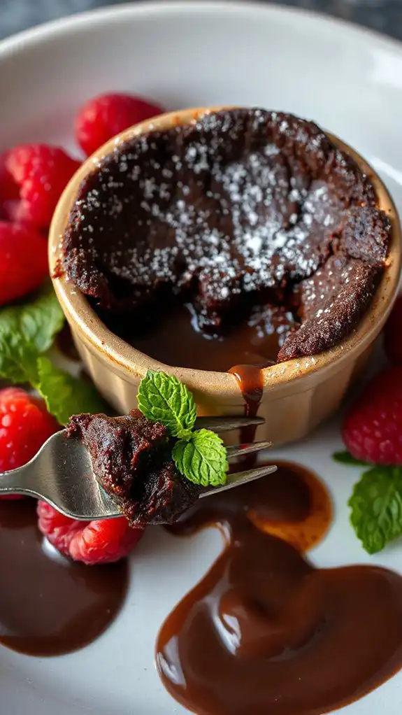 decadent molten chocolate dessert
