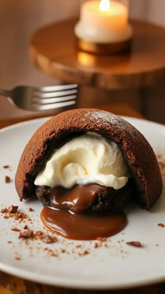 decadent molten chocolate dessert