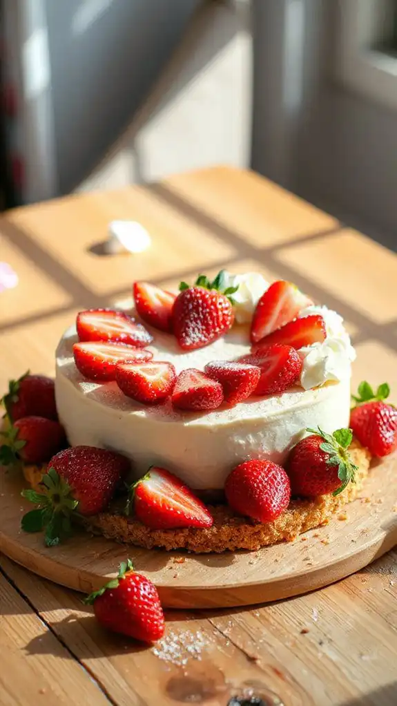 decadent strawberry cheesecake dessert
