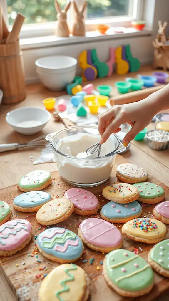 decorative egg shaped cookies