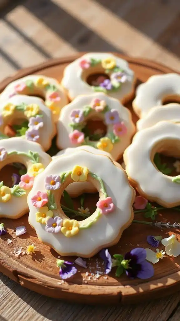 decorative floral cookie treats