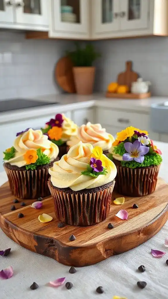 decorative floral cupcake designs