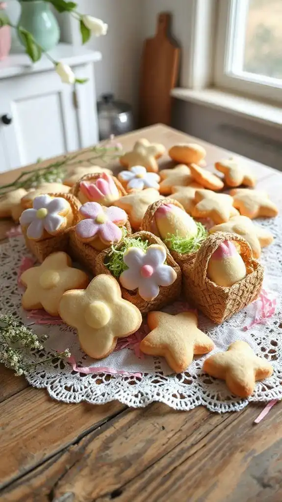 delicate floral butter cookies