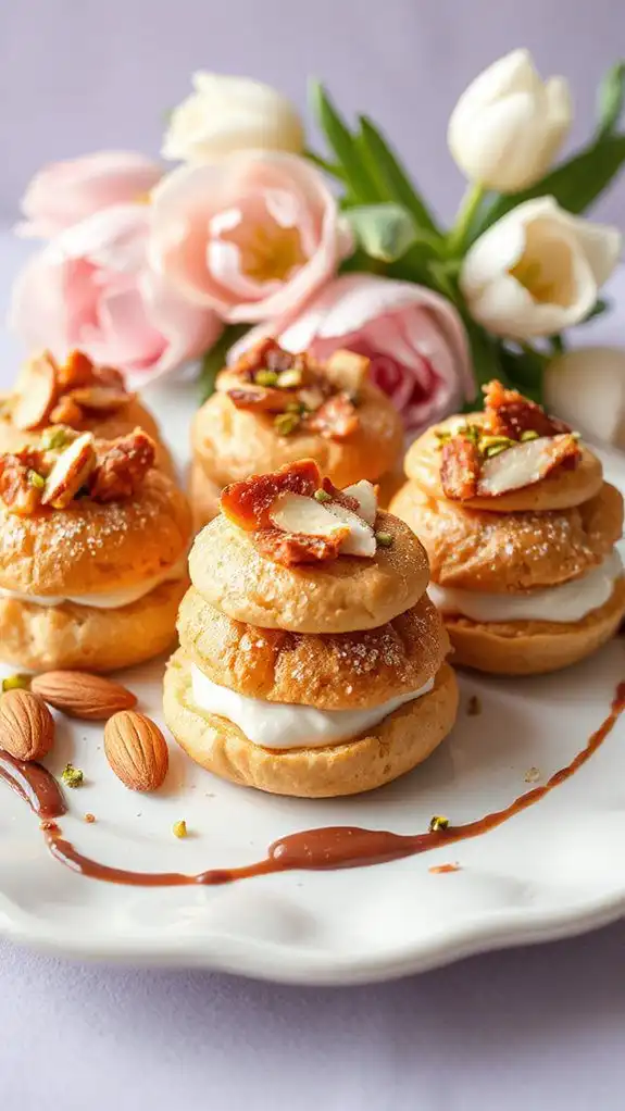 delicious almond cream puffs