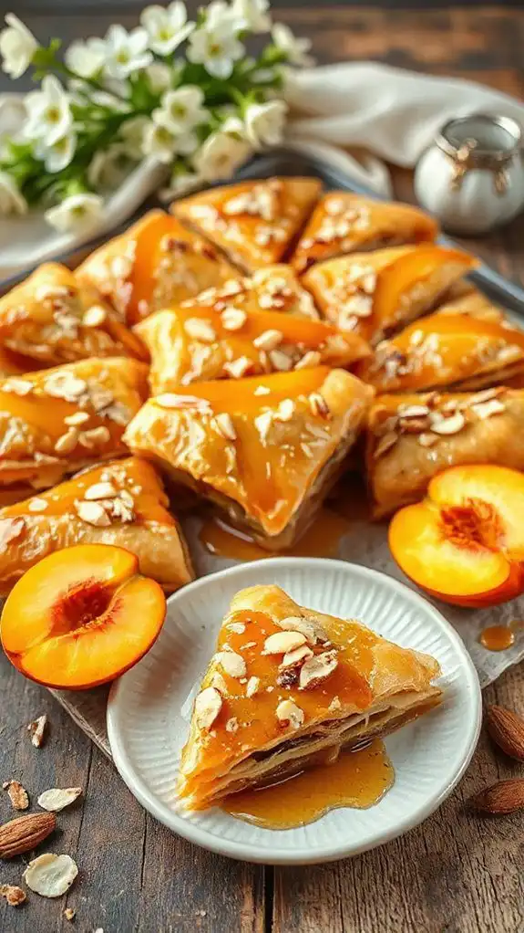 delicious almond peach dessert