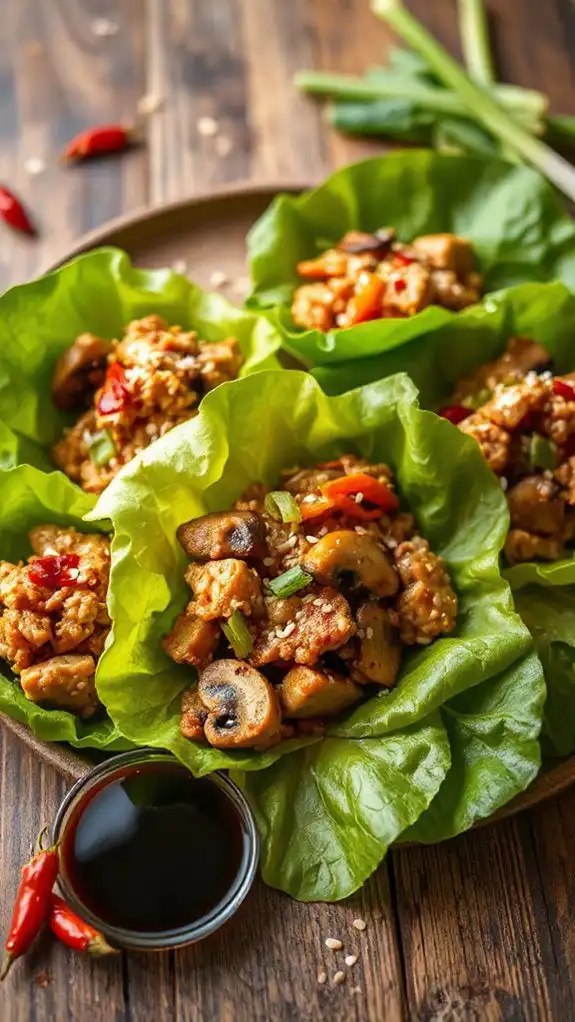 delicious asian chicken wraps