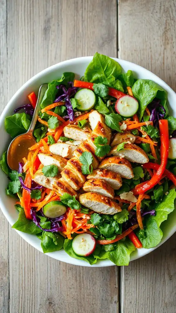 delicious asian inspired chicken salad