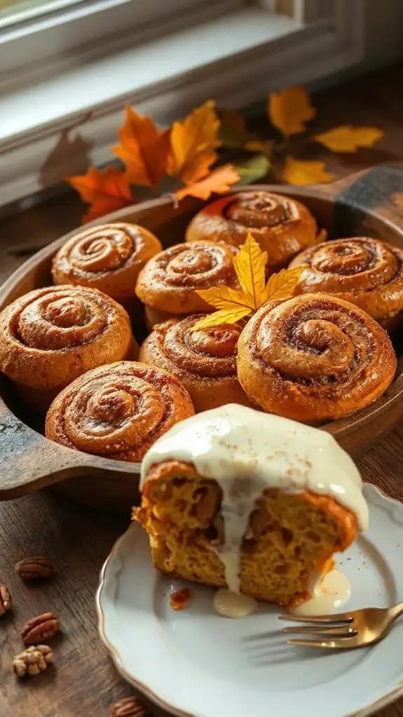 delicious autumn dessert rolls