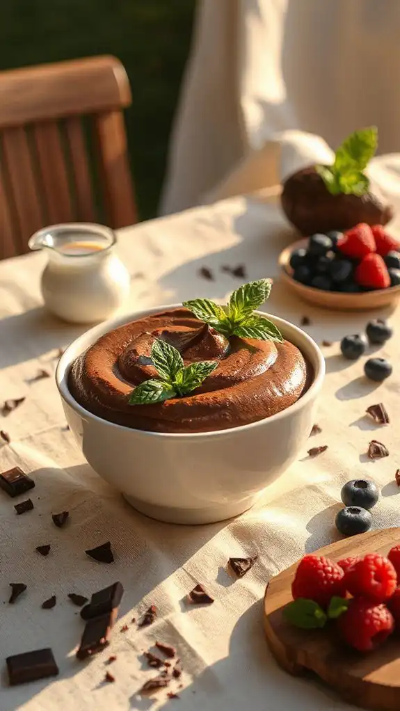 delicious avocado chocolate dessert