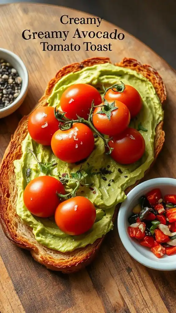 delicious avocado tomato toast