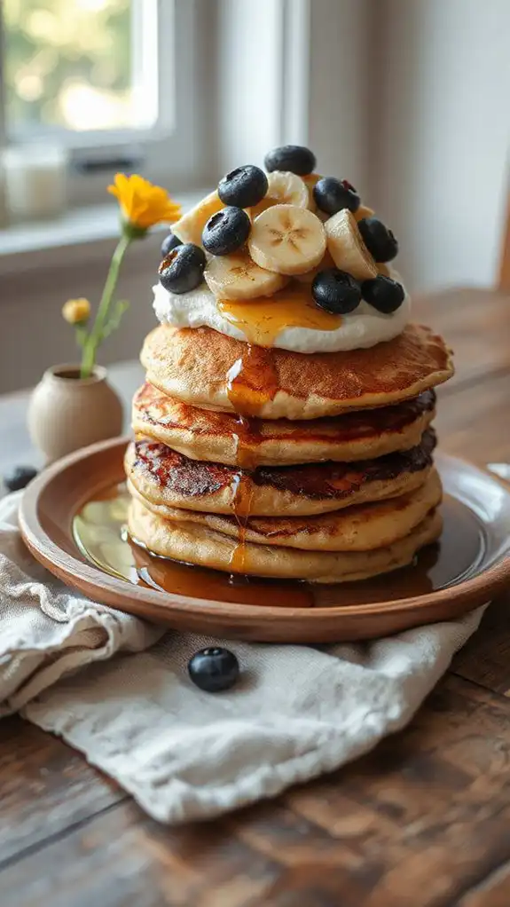 delicious banana flavored pancakes
