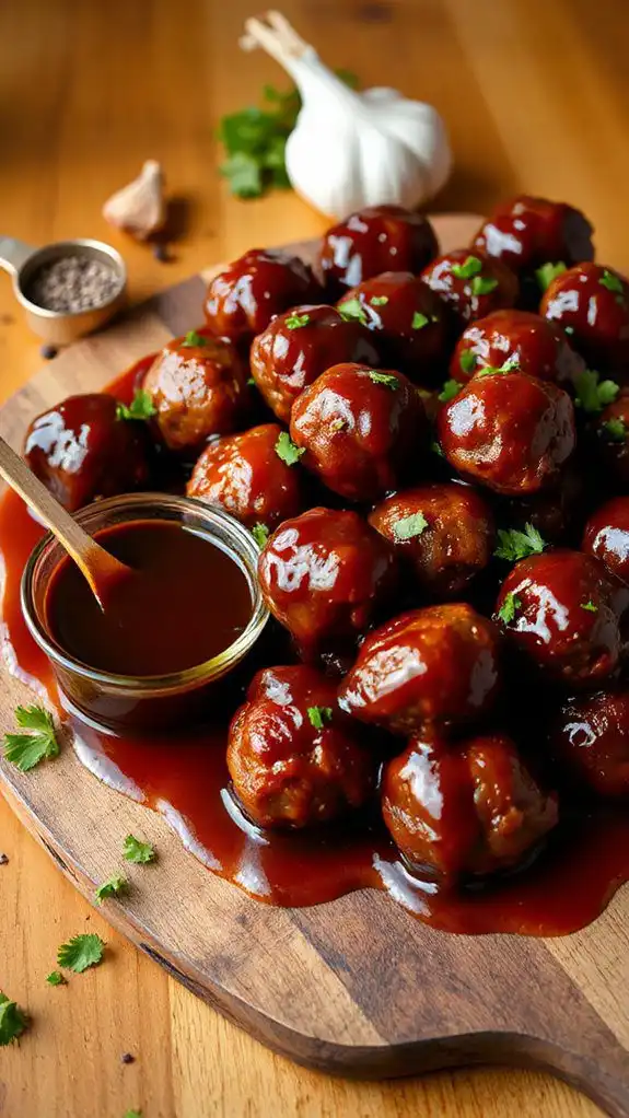 delicious barbecue flavored meatballs
