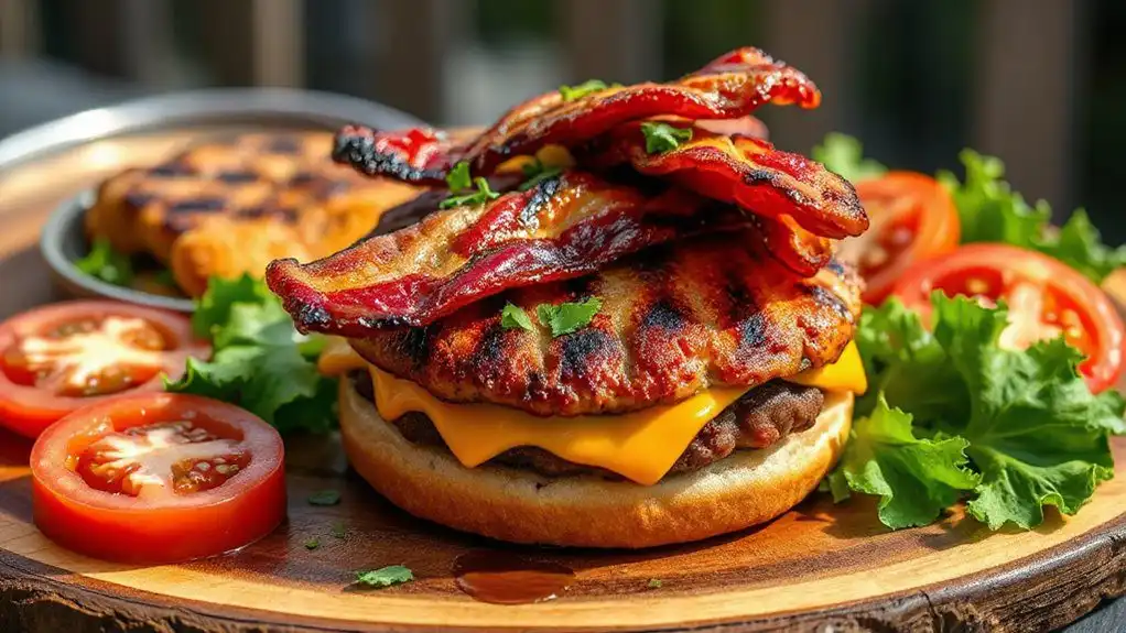 delicious bbq bacon burger