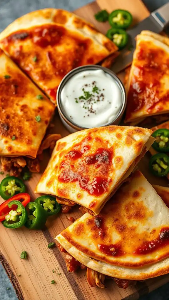 delicious bbq chicken quesadillas