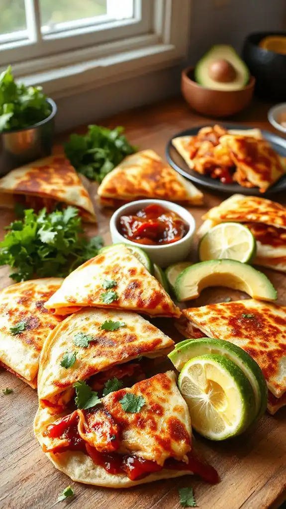 delicious bbq chicken quesadillas