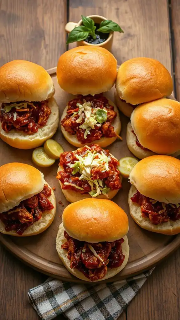 delicious bbq chicken sliders