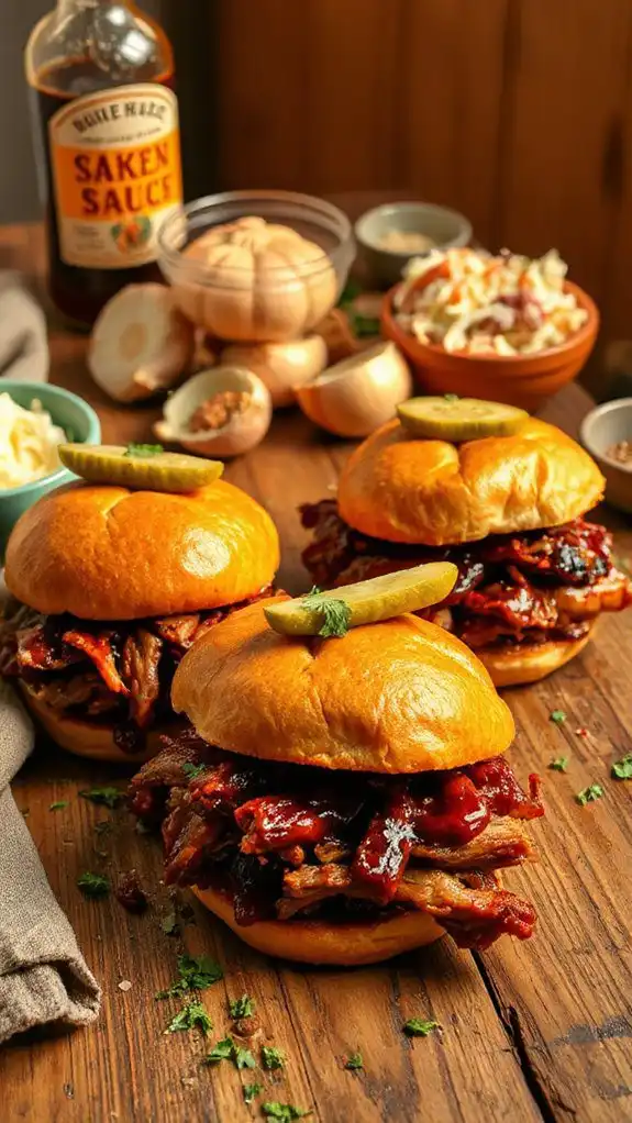 delicious bbq pork sandwiches