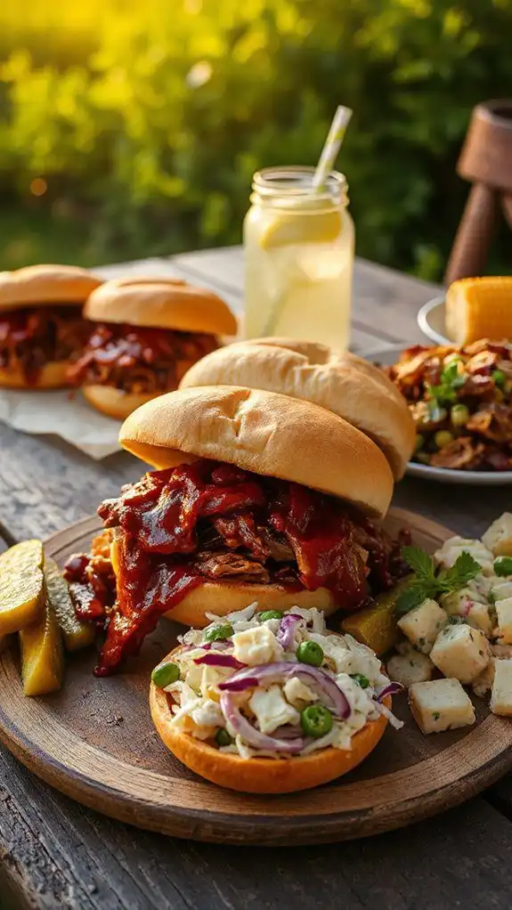 delicious bbq pork sandwiches