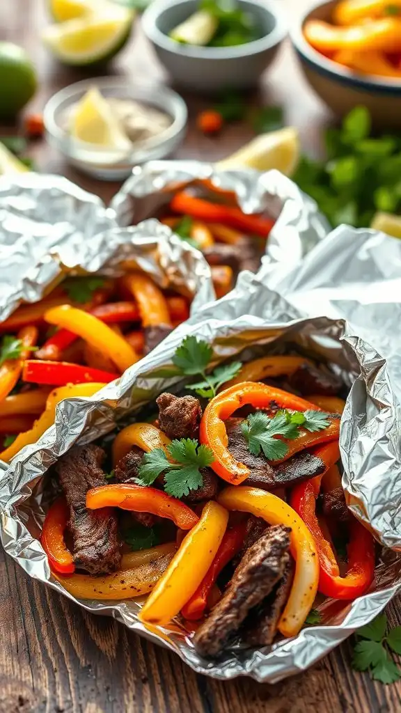 delicious beef fajita meal