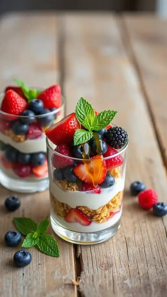 delicious berry bunny parfait